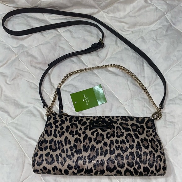 RARE nwt Kate Spade || Grove Street Leopard Jane Crossbody flawless - Picture 2 of 12